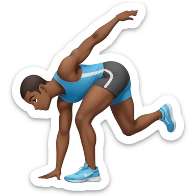 black person bending over sticker