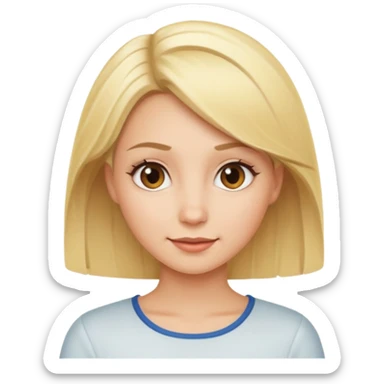 blonde womand, cute, from sector commercial sticker