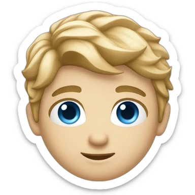 young male web developer with fair hair and blue eyes sticker