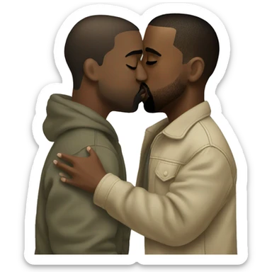 kanye west kissing kanye west sticker