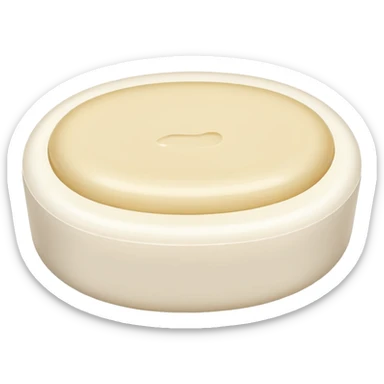 oval white soap sticker