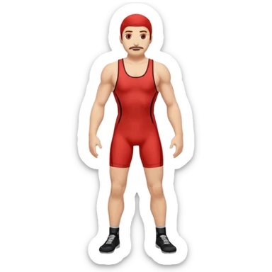 red wrestling singlet sticker