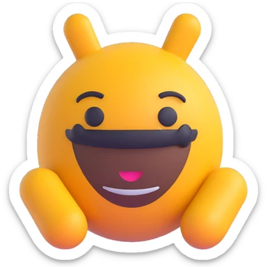 Fortnite character, 3D emoji style, rounded features, playful, with signature Fortnite accessories sticker