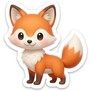 Cute kitsune sticker
