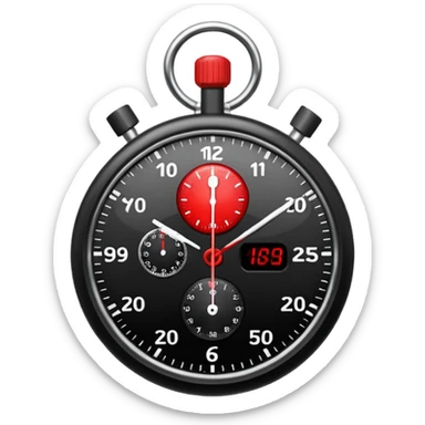 black stopwatch  sticker