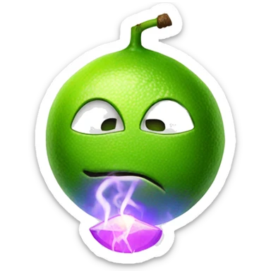 lime with a lit fuse sticker