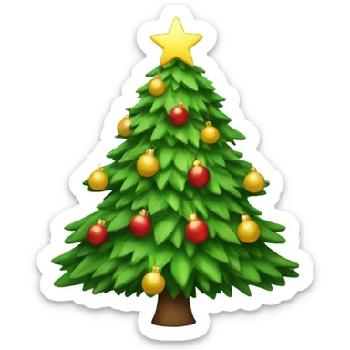 Happy christmas tree sticker