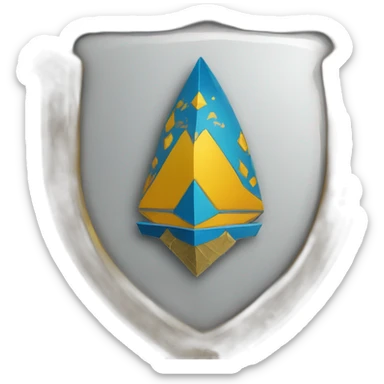 ethereum in the middle of a coat of arms sticker