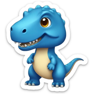 blue cute t rex 2 sticker