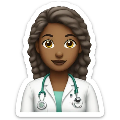 brown girl surgical tech sticker