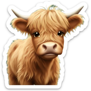 Baby highland cow sticker
