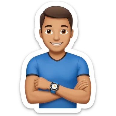 man with sport Watch sticker