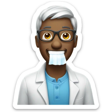 Toothpaste with glasses sticker