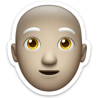 Face with two eyes one look in a different direction than the other  sticker