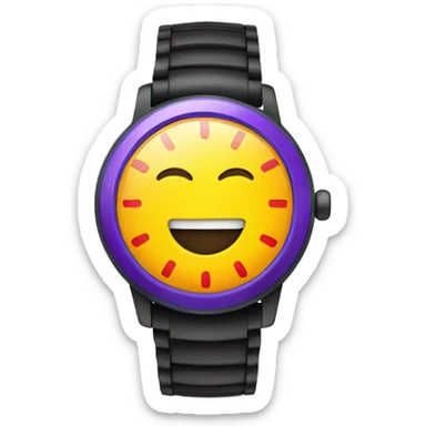 watch wioth happy face on it sticker