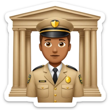 portrait d'homme qui travail dans un musée sticker