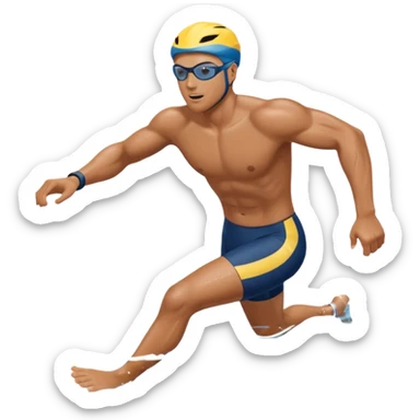 Swim bike run sticker