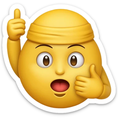 smug emoji holding L sticker