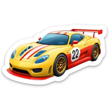 race car with track and cool background sticker