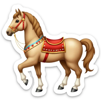 Vintage circus horse sticker