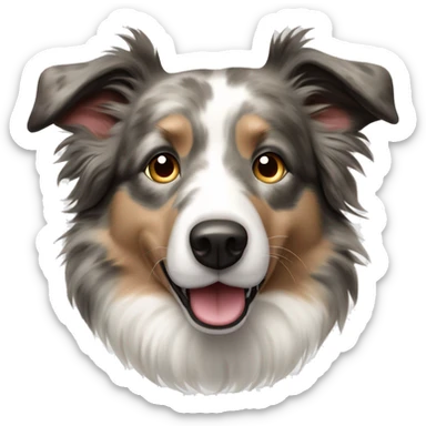 Beige Merle Border Collie  sticker