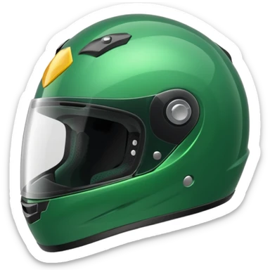 green motorcycle helmet sticker