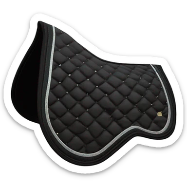 Saddle pad color black with sparkle  sticker