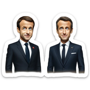 Emmanuel macron et nicolas sarkozy sticker