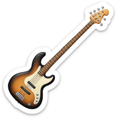 head of a electric bass guitar sticker