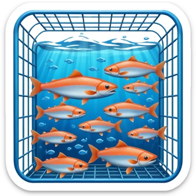 offshore salmon farm sticker