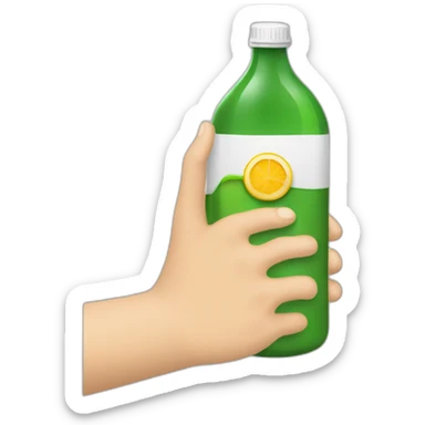 Mono enfadafo con una botella rota en la mano sticker