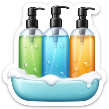 Soap and shampoo sticker