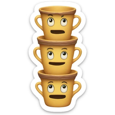 6 cups stacked up sticker