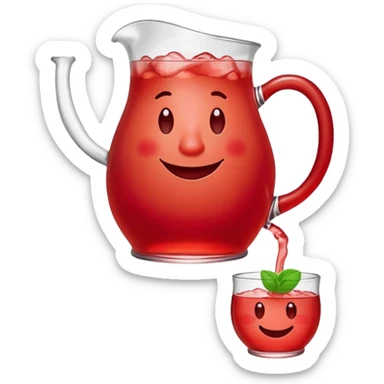 Kool-Aid man, red pitcher character with a smiling face and legs sticker