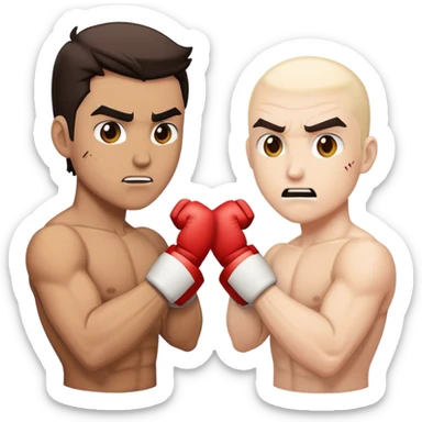 Canadian and American fighting  sticker