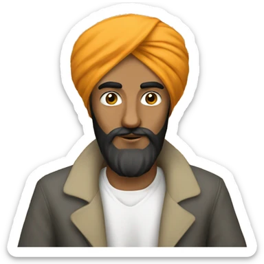 a Sikh man with a hacker background sticker
