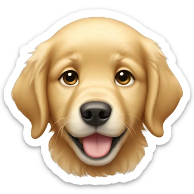 Golden retriever pup sticker