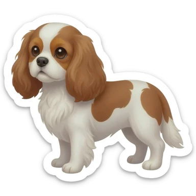 ruby king charles cavalier sticker
