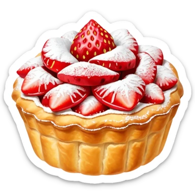 Danish strawberry Pastries sticker