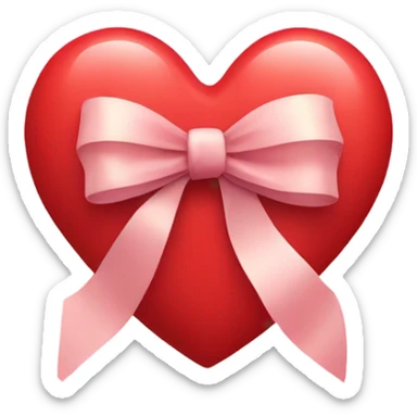Heart with a bow on it sticker