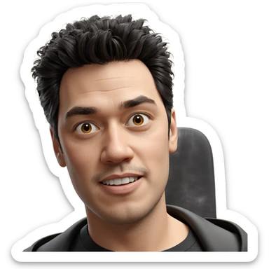 portrait of a stylish male sticker