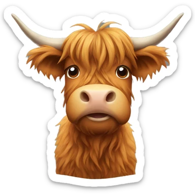 Highland cow sticker