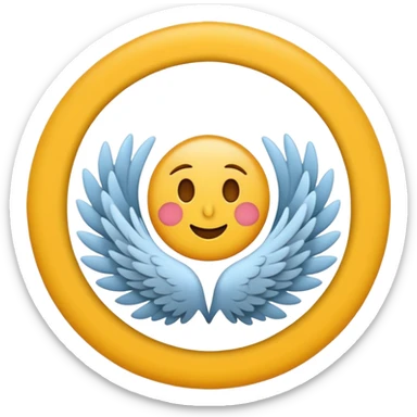 Quiero un emoji de la paz con una paloma blanca y un círculo sticker