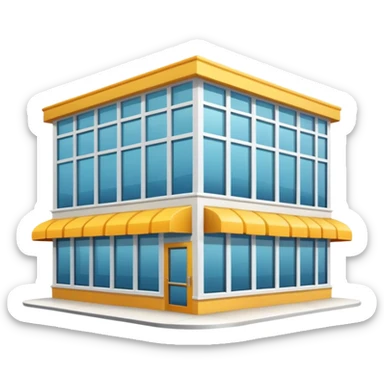 healthy restaurant building sticker