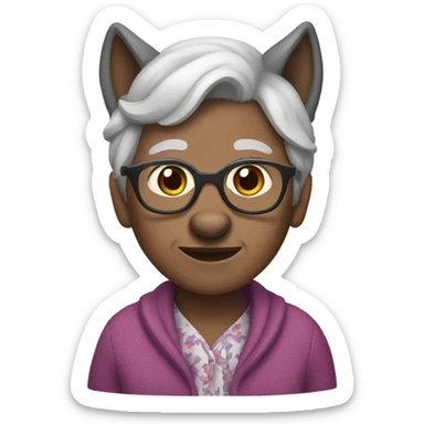 Wolf dressed like grandma  sticker