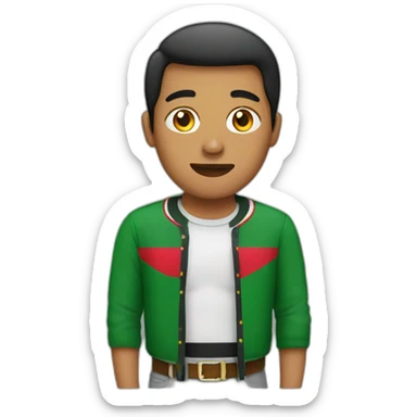 malay man with palestine shirt sticker