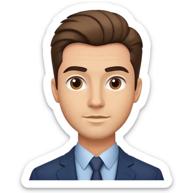 A professional looking man named Alex Cansani with modern styled hair sticker