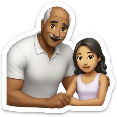 Papa y niña sticker