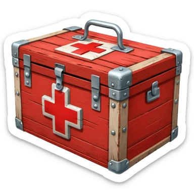 Red cross box sticker