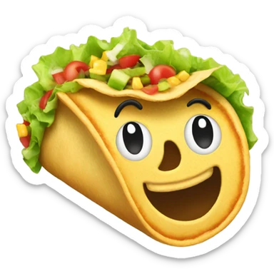 Happy taco sticker